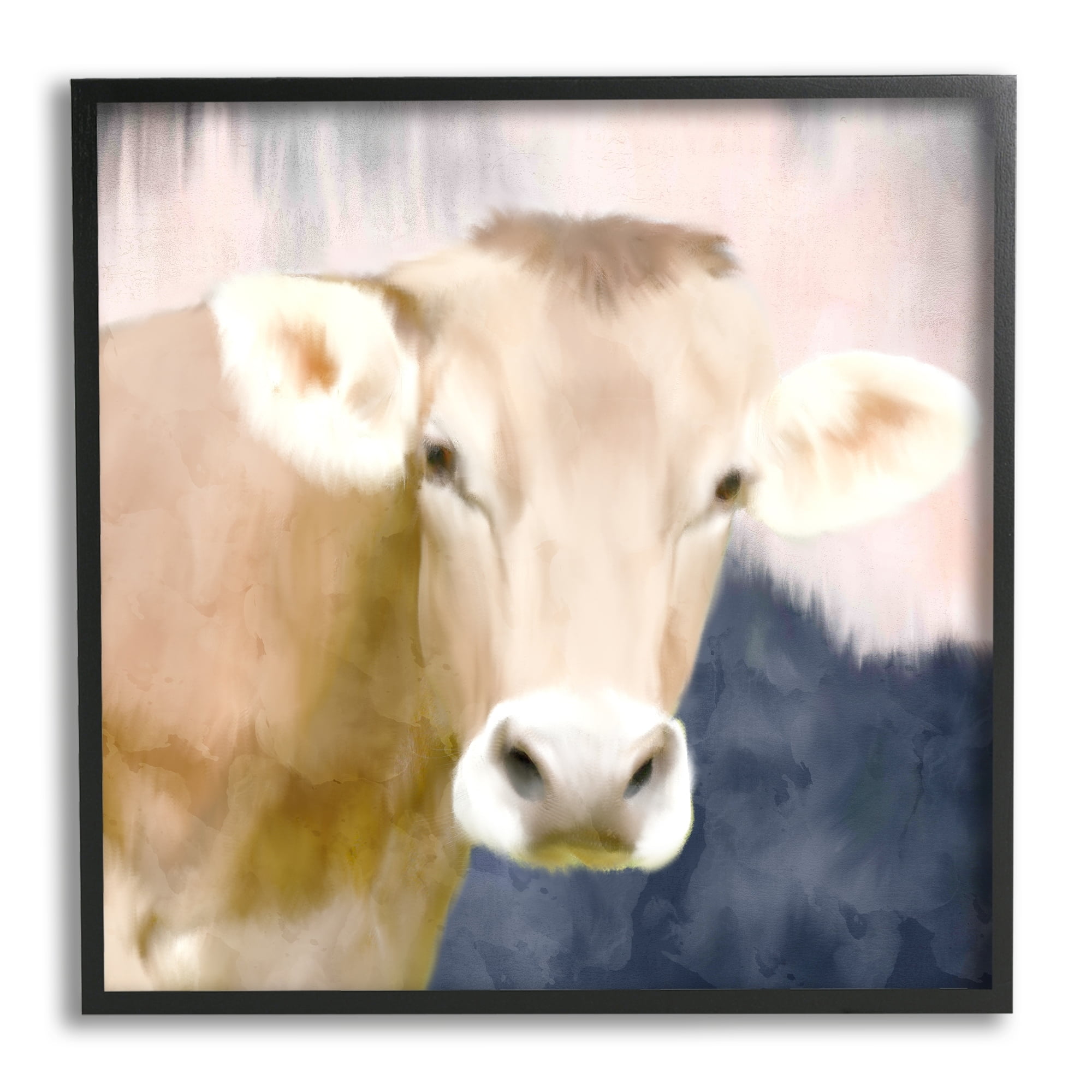 Stupell Industries Country Cow Cattle Closeup Painterly Landscape , 17 x 17, Design by Kim Allen