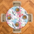 thumbnail image 2 of Round Tablecloth 60 Inch,Tropical Flowers and Hummingbirds Decorative Circular Table Cloth Cover Washable Heat Resistant for Kitchen Dinning Holiday, 2 of 6