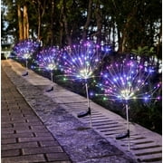 120 LED Solar Light Outdoor Grass Globe Dandelion Lamp Garden Lawn Landscape Lamp Flash String Firework Light Holiday