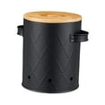 thumbnail image 1 of Tnarru Kitchen Vegetable Storage Tin Potato Onion Garlic Storage Bin with Lid Kitchen Storage Canister for Kitchen Countertop Pantry Black Medium, 1 of 8