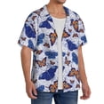 thumbnail image 2 of Fuzoiu Butterflies1 Print Men's Casual Short,Men's Short Sleeve Shirt,Mens Casual Button Down Shirts,Cuban Collar Summer Shirt for Beach, Vacation, and Outdoor Activities-XX-Large, 2 of 5