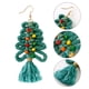 thumbnail image 3 of Pendientes Tejidos De Árbol De Navidad Pendientes De Borla Tejidos De Cuerda De Algodón Pendientes Étnicos Retro Pendientes Colgantes De Gota Trenzados Hechos A Mano Para Mujeres Niñas Minnieouse AP007336-02, 3 of 6