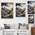 thumbnail image 4 of Designart "Moonlit Storm Over The Mountain" Landscape Mountains Floater Framed Wall Decor, 4 of 5