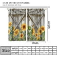 thumbnail image 3 of Sunflower Curtains, Vintage Rustic Farm Wood Panel Watercolour Sunflower Plant Flower Butterfly Blackout Windows Treatments, Thermal Insulated Drapes For Boys Girls Bedroom Living Room 42x63in, 3 of 6