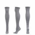 thumbnail image 2 of qolati Knee High Socks for Women Cable Knit Warm Thick Tall Boot Stockings Leg Warmers Long Tights Stockings, 2 of 3