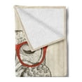 thumbnail image 2 of Nerdy Soft Flannel Fleece Throw Blanket, Vintage Sketch Owl with Be Smart Lettering on Vertical Line Backdrop, Cozy Plush for Indoor and Outdoor Use, 70" x 90", Warm Taupe Brown, by Ambesonne, 2 of 5