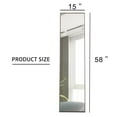 thumbnail image 4 of MAYEERTY 58"x15" 3rd Gen Gray Solid Wood Full-Length Mirror - Dressing Mirror for Bedroom/Clothing Store, Floor/Wall Mounted., 4 of 6