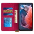 thumbnail image 4 of For Revvl 7 5G (T-Mobile) Wallet Pouch with Credit Card Holder Flip Card Slots, Kickstand and Magnetic Closure PU Vegan Leather Phone Case Cover by Xpression - Hot Pink, 4 of 6