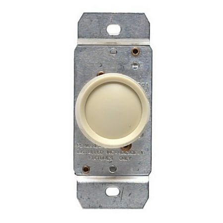 Leviton Evr Green - Leviton Ivory 3-Way Rotary Push ON/OFF Light Dimmer Switch 600W 6683-I