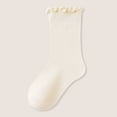 thumbnail image 3 of RFQWOVSR Baby Cotton Ruffle Crew Socks in Solid Colors, 3 of 6
