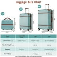 thumbnail image 3 of imerelez Hardshell Luggage Sets 3 Pieces 20"+28" Luggages and Cosmetic Case Spinner Suitcase with TSA Lock Lightweight,Green, 3 of 8