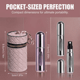 thumbnail image 4 of 5 Pack Perfume Travel Refillable Bottle 5ml Portable Atomizer Spray with Storage Pouch for Travel and Daily Use, 4 of 7