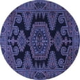 thumbnail image 1 of Ahgly Company Indoor Round Persian Blue Traditional Area Rugs, 6' Round, 1 of 4