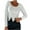 White, variant on Women's Pearl Chain Crop Top with Square Neckline, Long Sleeve Shirt for Layering & Casual Outfits (Spliced Design)