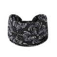 thumbnail image 2 of Gymayou Wide Headbands Women Knotted Turban Headband Elastic Non Slip Hairbands Floral Workout Headbands Black, 2 of 2