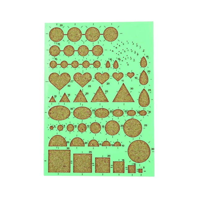 Tiras De Papel Quilling Tool Ruler Stencil Drawing Tool Para Origami Making Green Sunnimix tablero de quilling de papel