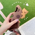 thumbnail image 3 of Phone Case for iPhone 14 Case Cute iPhone Case with Strap Lanyard Keychain Kawaii Phone Cases Funny Soft Silicone Shockproof Protective Cover iPhone 14 Case for Women Girls (Cookie Bear Khaki), 3 of 14