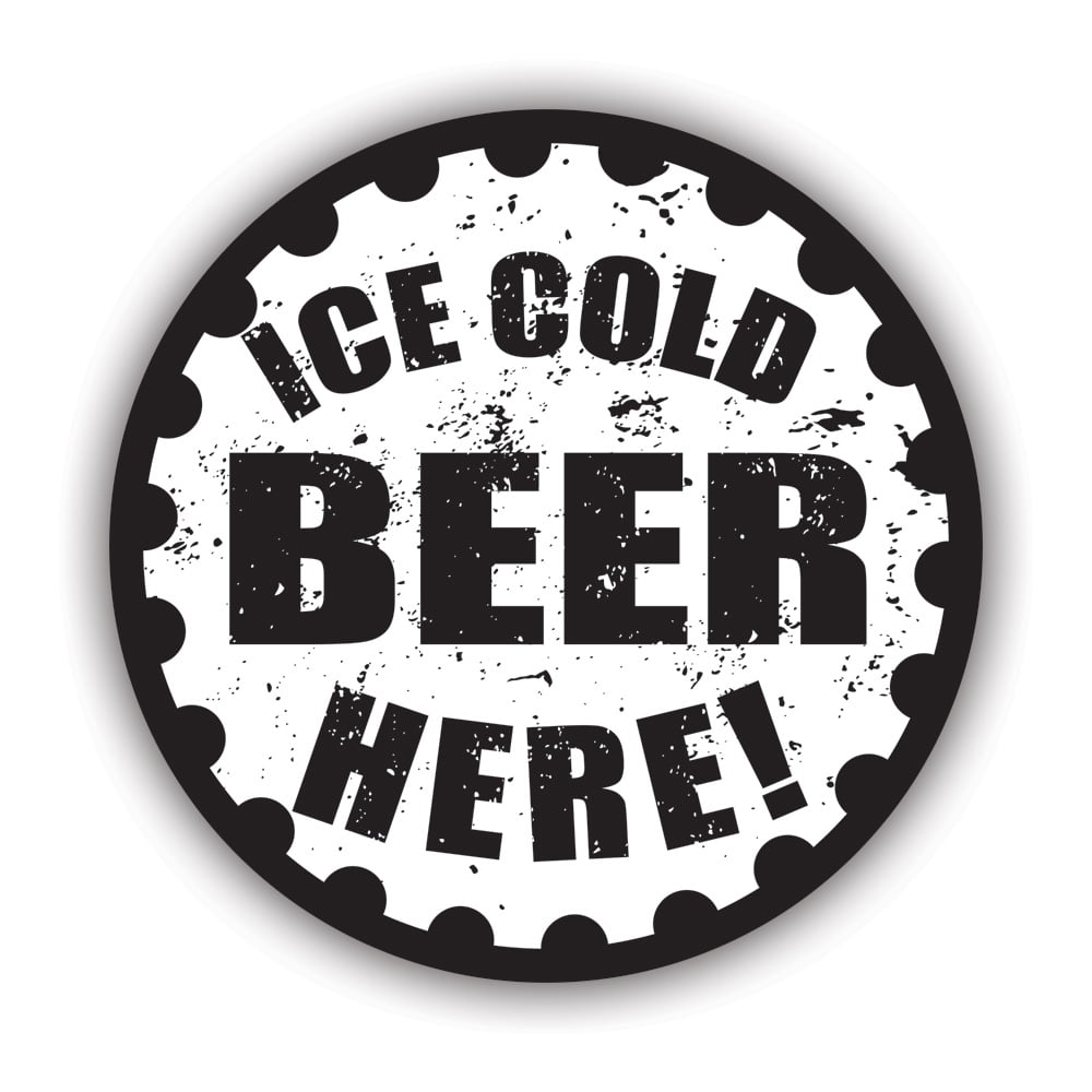 Ice Cold Beer Here Sticker Decal Self Adhesive Vinyl Weatherproof