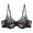 Womens Bras Black, variant on BSDJILFG Sheer Bras for Women Full Coverage Ultra Thin Lace Mesh Bras Hollow Out Minimizer Cups