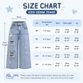 thumbnail image 4 of JIAYUE Girls Denim Pant Ripped Design Button Fly High Waist Baggy Wide Leg Jeans for Travel Soft Wear, 4 of 9