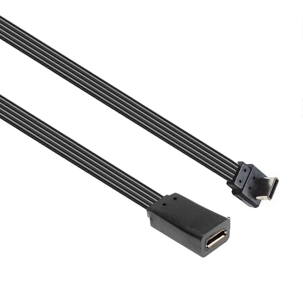 Strong 90 Degree Angled Small USB to Type C Adapters Cable Flexible Flat Designs for Gaming Devices & Electronics Multicolor