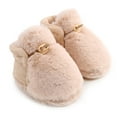 thumbnail image 1 of Baby Shoes Drill Bit Soft And Warm Non-slips Brown Pink White Khaki Cartoon Plush Cotton 1 Pair, 1 of 17