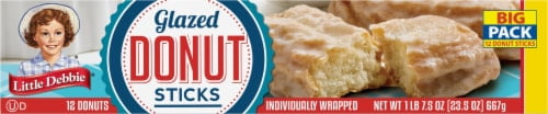 Little Debbie Glazed Donut Sticks – 12 Individually Wrapped Donut Bars with Sweet Glaze – Soft Breakfast Pastry & Snack Treat