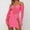 #553 Hot Pink, variant on Floenr Sundresses for Women,Women 's Sexy Halter Mini Dress Low Cut Long Sleeve Tie Up Short Dress Hollow Cut Ruched Dress