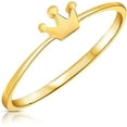 thumbnail image 2 of Solid Gold 14K Mini Crown Ring 7, 2 of 6
