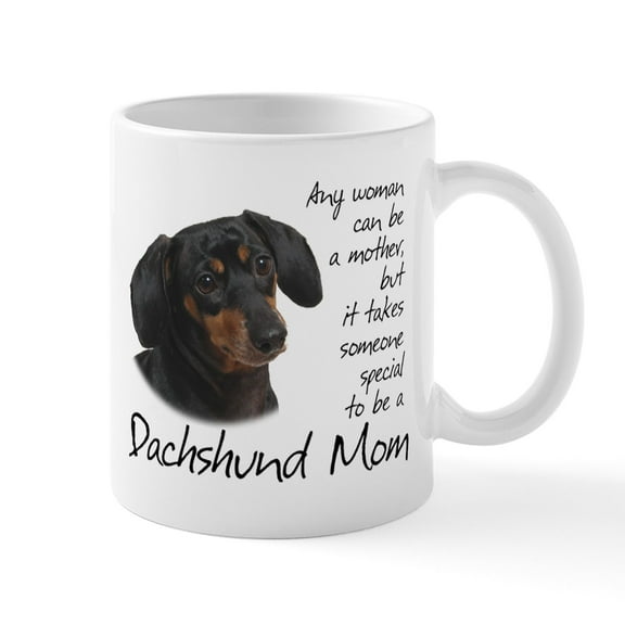 CafePress - Dachshund Mom Mug - 11 oz Ceramic Mug - Novelty Coffee Tea Cup