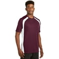 thumbnail image 4 of Sport-Tek Dry Zone Colorblock Crew-L (Maroon/White), 4 of 6