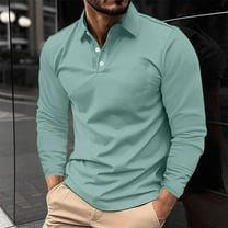 Polo T Shirt for Men Golf Tops for Men Golf Shirts Mens, Men's Golf Shirts, Mens Golf Polo Shirts Casual Tops Contrasting Colors T-Shirt Men's Sports Shirts & Tees Tshirt Mint Green L