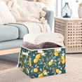 thumbnail image 3 of Yayeee Collapsible Cube Storage Bin with Lid Fabric Closet Decorative Basket with Handles, Blue Lemons, 3 of 7