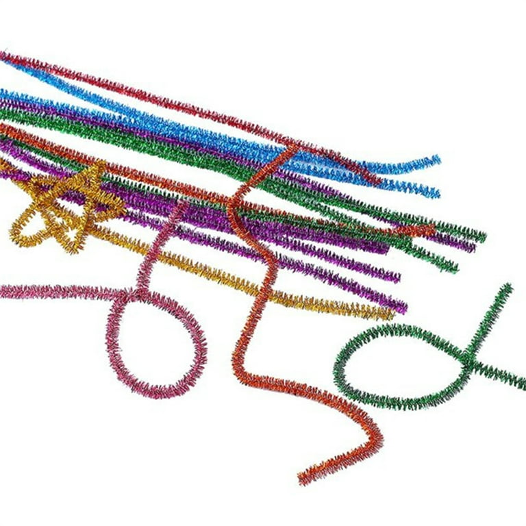 Bright Ideas Pipe Cleaners for Craft, 100 Stripe Long Assorted 300mm x 6mm,  Multi Colour Pipe Cleaners, Arts & Craft, 10 Bright and Colourful Stripe