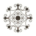 thumbnail image 2 of Medallion Metal Wall Art- 14.25 Inch Square Open Edge Metal Home Décor, Hand Crafted with Distressed Finish- Mounting Screws Included by Lavish Home, 2 of 3
