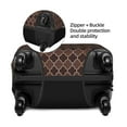 thumbnail image 6 of Uemuo Brown Gold Grid Printed Washable Luggage Cover - Fashion Suitcase Protector Fits 18-32 Inch Luggage -Large, 6 of 9