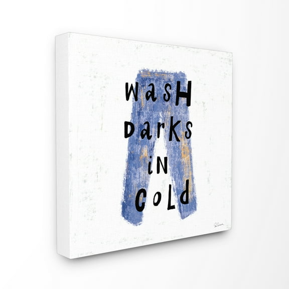 The Stupell Home Decor Collection Wash Darks In Cold Blue Jeans Wall Art