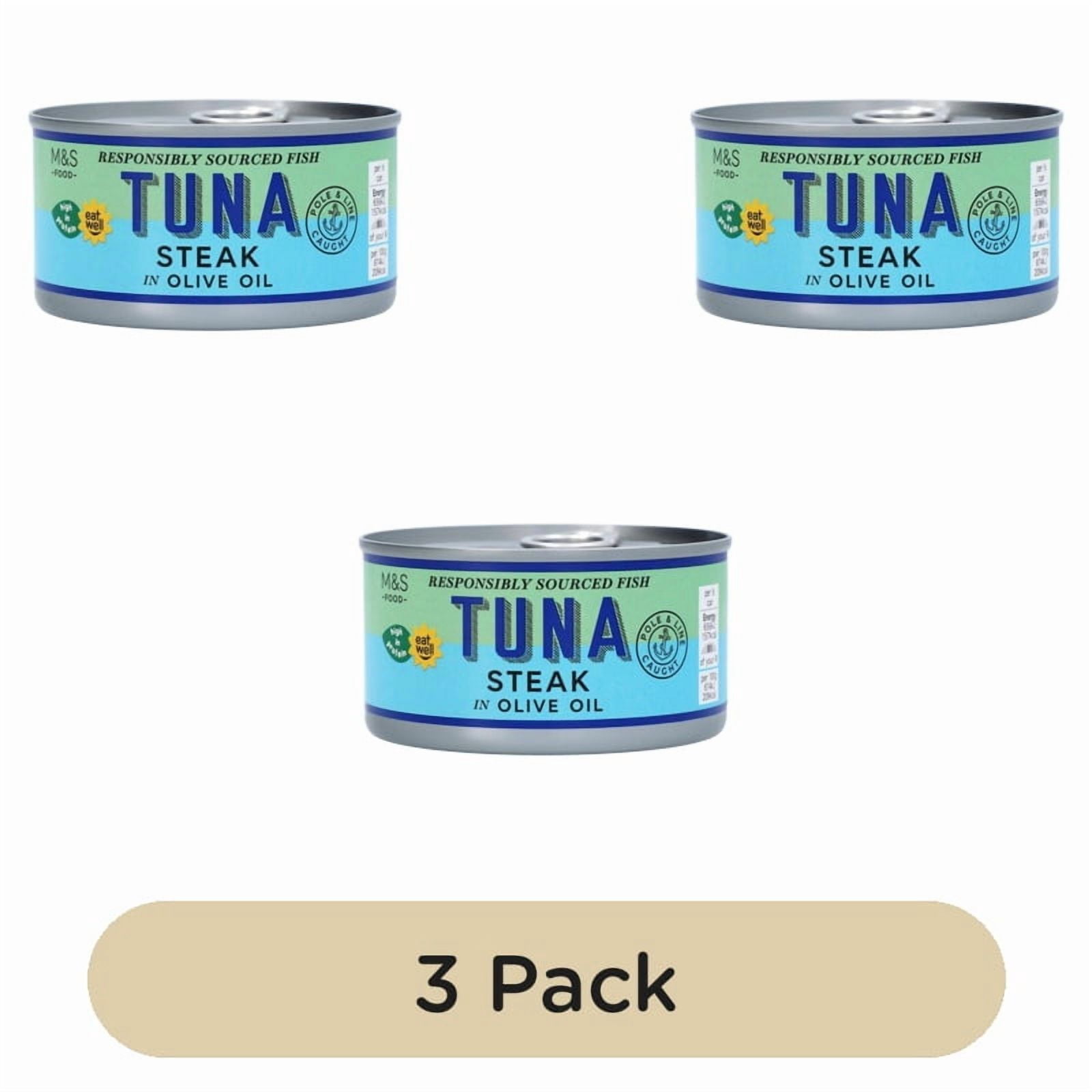 M&S Tuna Steak in Olive Oil 200g, British Import (Pack of 3)