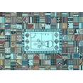 thumbnail image 1 of Ahgly Company Indoor Rectangle Oriental Light Blue Traditional Area Rugs, 2' x 5', 1 of 4