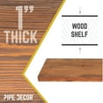 thumbnail image 4 of PIPE DECOR Solid Wood Wall Shelves, 24" L x 7.5" D, Premium Rustic Pine, Sunset Cedar Finish, Set of 2, 4 of 7