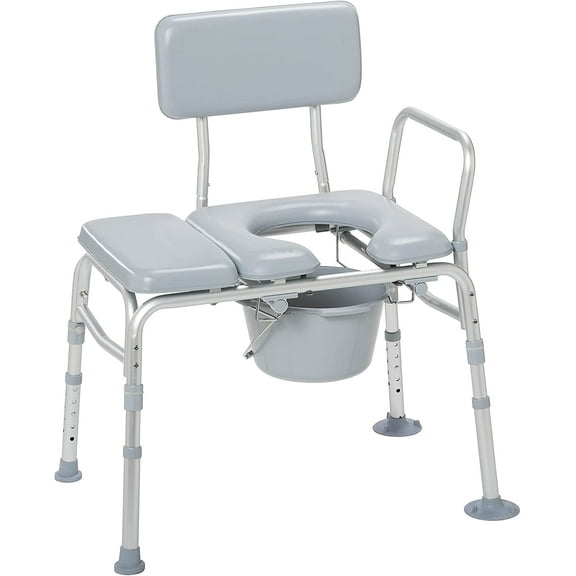 Padded Seat Transfer Bench with Commode Opening( Pack of 2 )