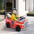 thumbnail image 2 of Kids Bikes 6V Electric Ride-On Fire Truck Vehicle for Kids with Remote Control, Music, Lights, and Ladder,Kids Riding Toys, 2 of 5