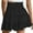 Black, variant on Women's Solid Pleated Ruffle Skirt - Elastic Waist, Chafing-Resistant, Casual/Vacation, Polyester Spandex - Pleated Design