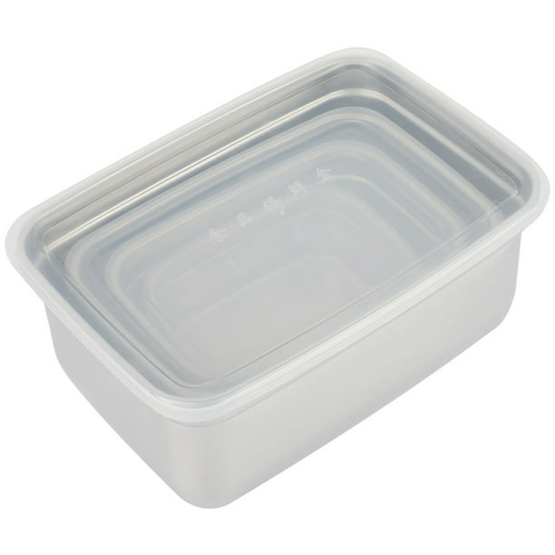 Storage Box, Food Container, Stainless Steel Containers, Durable Eco-Friendly For Canteen Restaurant Travel Easy To Store