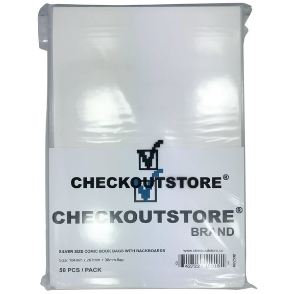 1000 CheckOutStore? Crystal Clear Silver Age Thick Comic Book Bags /w Backing Boards