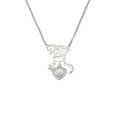 thumbnail image 2 of Delight Jewelry Silvertone Volleyball in Heart Silvertone Dream Big Pendant Necklace, 25", 2 of 4