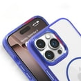 thumbnail image 3 of 2 in 1 Wallet Case for iPhone 15, Compatible with Magsafe Clear Shockproof Magnetic Phone Case with Card Holder Bumper Anti-Yellowing Protective Cover for iPhone 15,Darkblue, 3 of 8