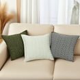 thumbnail image 6 of Unique Bargains Pack of 2 Chenille Soft Striped Modern Throw Pillow Covers White Black, 6 of 7
