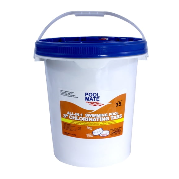 Pool Mate All-in-One 3" Chlorine Tabs - 35 Lbs