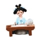 thumbnail image 5 of Estatua de resina de niña con luz, juguete de muñeca, decoración étnica popular de oficina Azul, 5 of 9